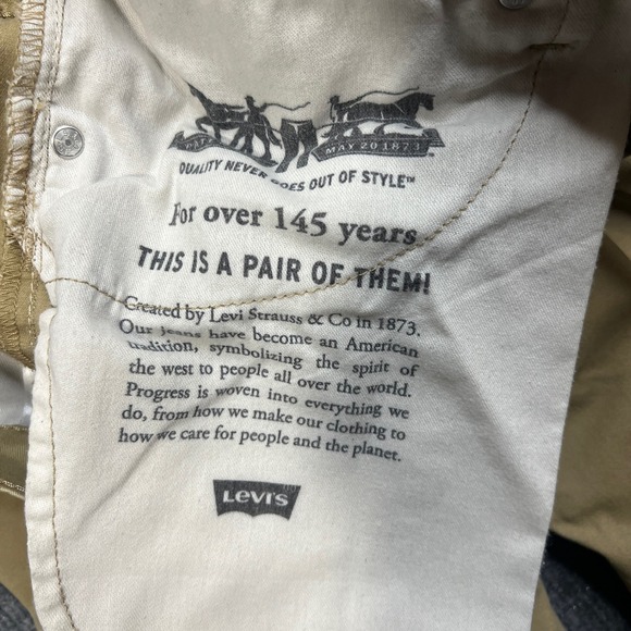 Levi's 511 Slim Fit Pants Men's 34x30 All Seasons Tech Twill Chinos Tan Khaki - Picture 11 of 13